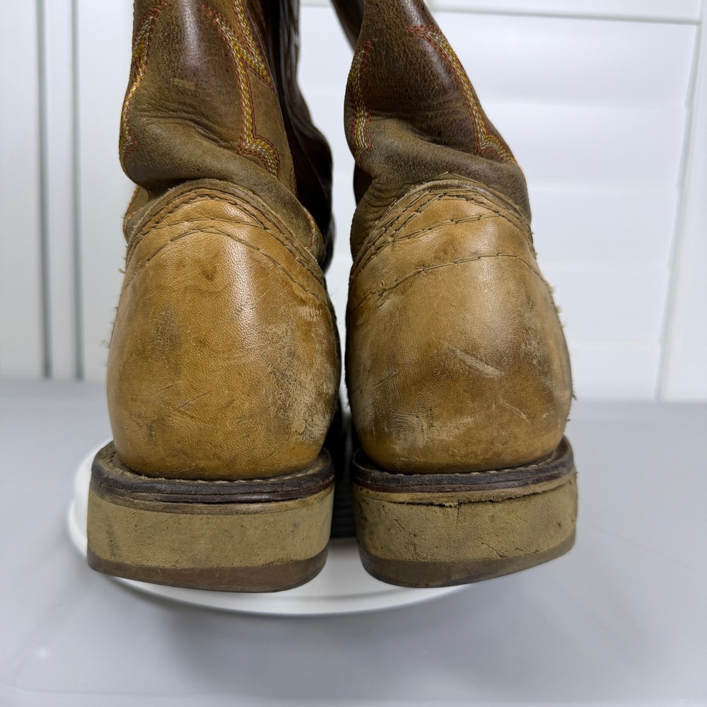 Double-H DH3567 Mens 9.5 2E Steel Toe Western Work Boots Brown Leather USA Made - Picture 9 of 16